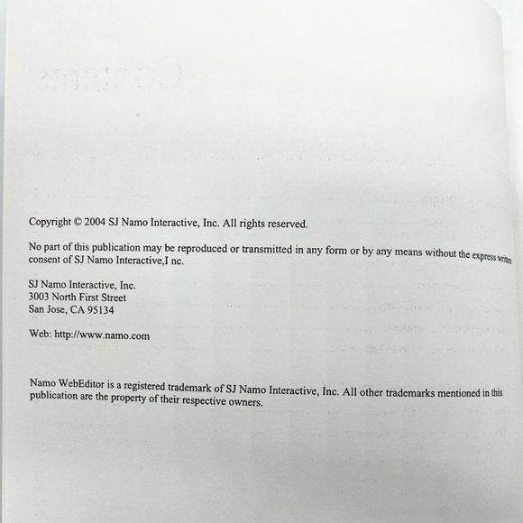 2004 SJ Namo Web Editor 6 User Manual Book Computers Internet Website Design - Picture 3 of 6